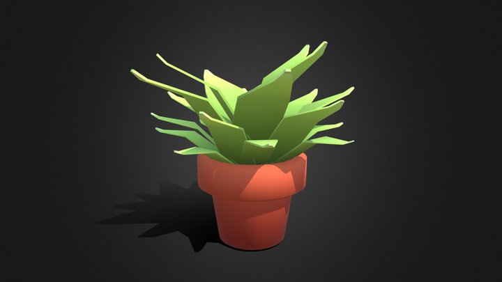 Low poly Potted plant 3D Model