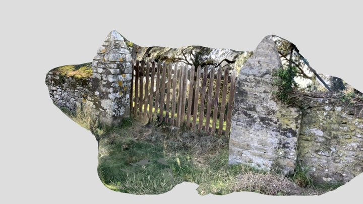 portail château La Cour, Le Hezo 3D Model