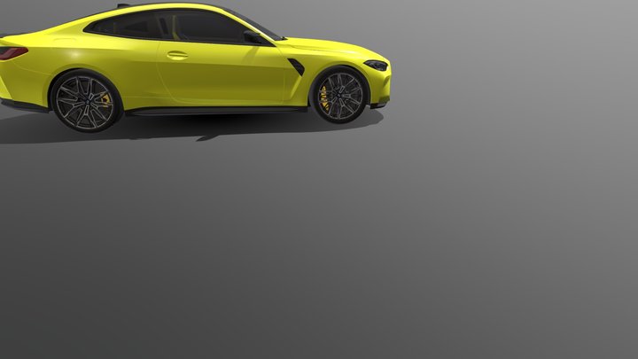 2021 BMW M4 Competition - Unmarked, detailed 3D Model