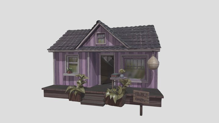 violet cottage house 3D Model