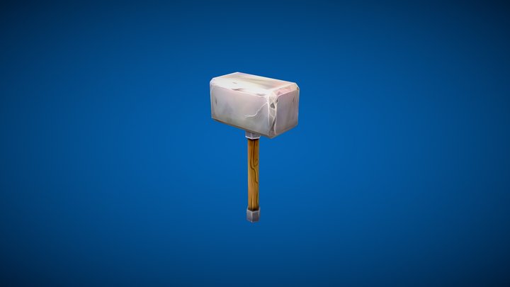 Battle Mace - Handpainted - Low Poly 3D Model