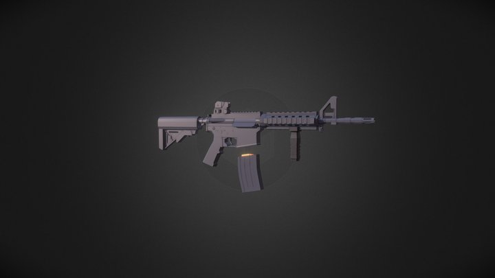 Low Poly - M4 3D Model