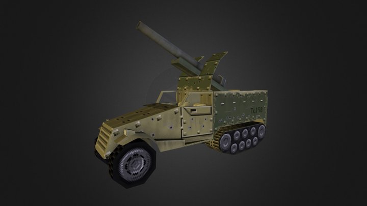 Low-Poly Artillery ("Roughnecks") 3D Model