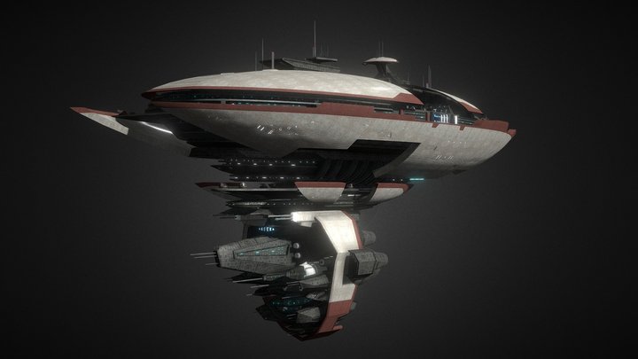 Valor Class Cruiser - Star Wars The Old Republic 3D Model