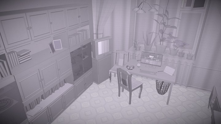My 1st boss. Retry School 3D Model
