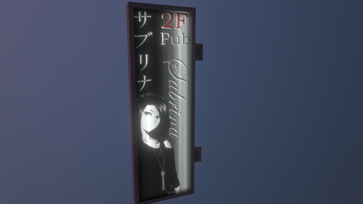 Lightbox signboard 1 3D Model