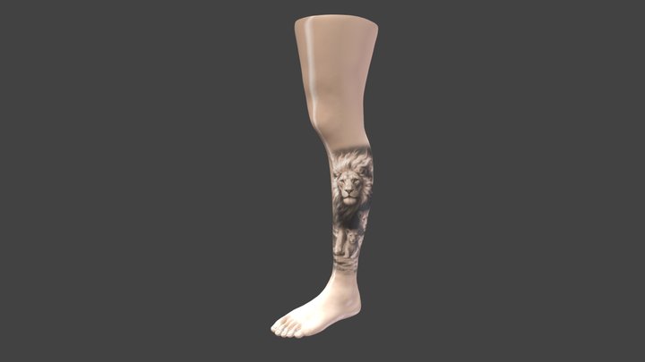 León y Manada — pieza mayor 3D Model