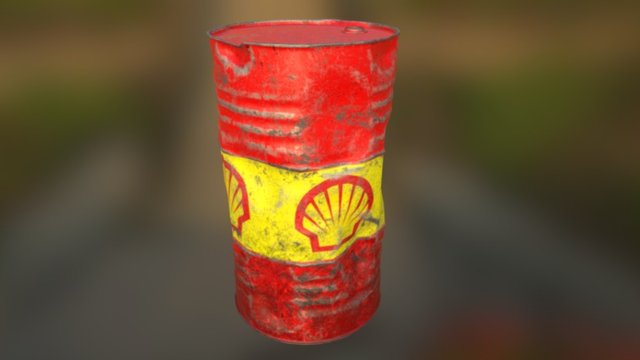 Oil Barrel 3D Model
