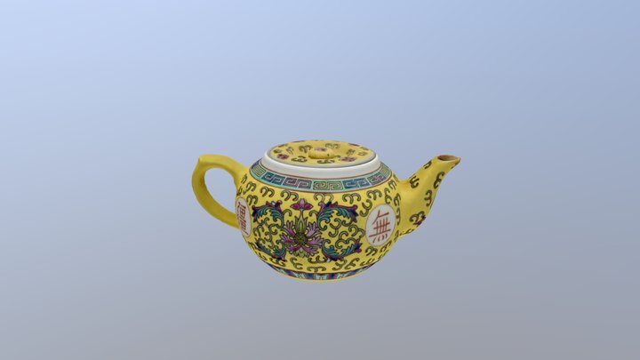 Traditional Chinese Tea Pot 3D Model