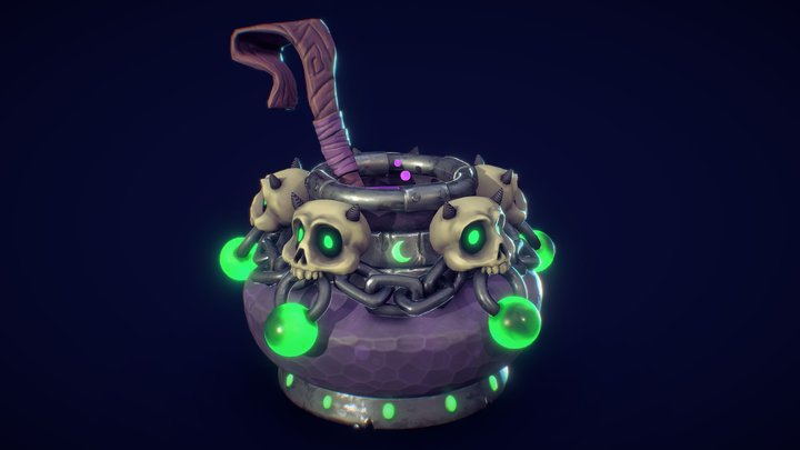 Skully Cauldron 3D Model