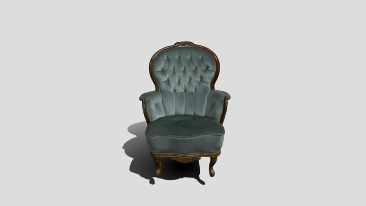 Vintage Rococo Chair 3D Model