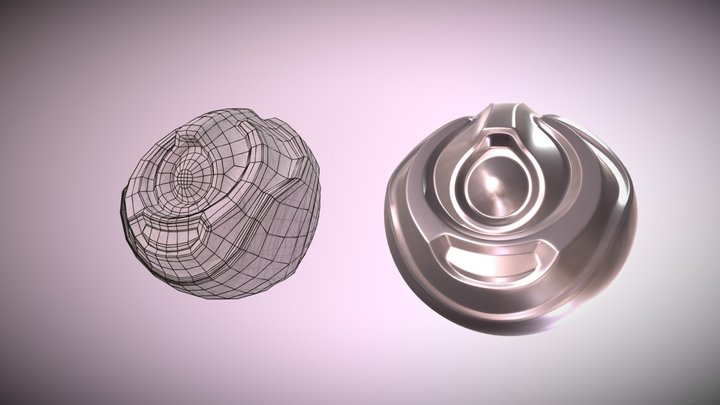 CG-Cookie - Robo-Orb Retopology 3D Model