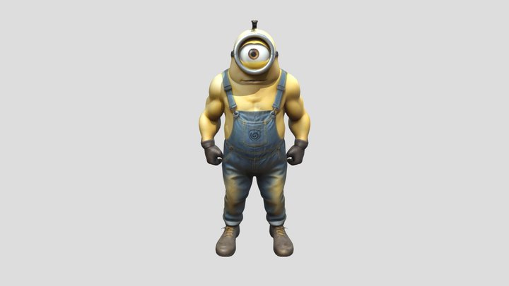 Blue Collar Minion 3D Model