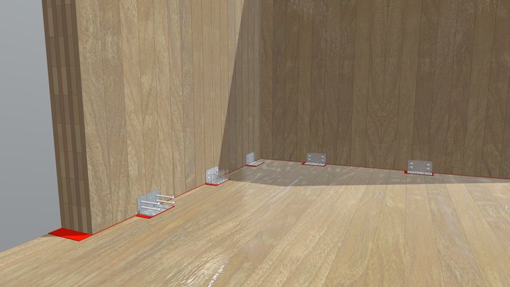 Union CLT (muro-muro-losa) 3D Model