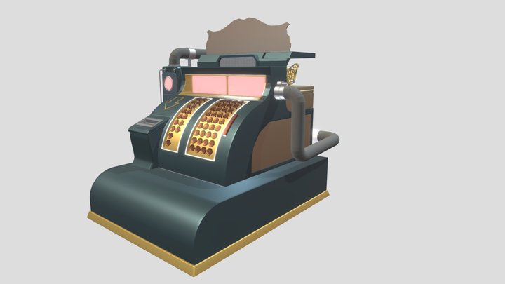 Cash register for diploma 3D Model