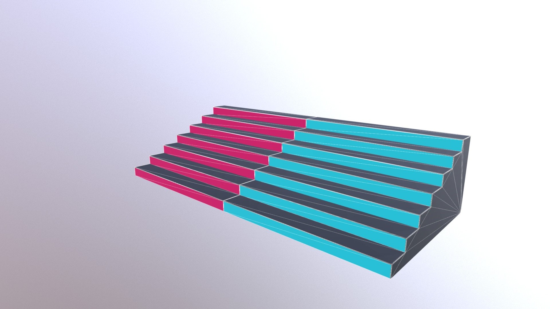 7-Step LED Stairs — Sketchfab embed 3D viewer