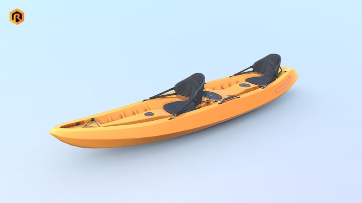 Lifeguard Rescue Kayak 3D Model