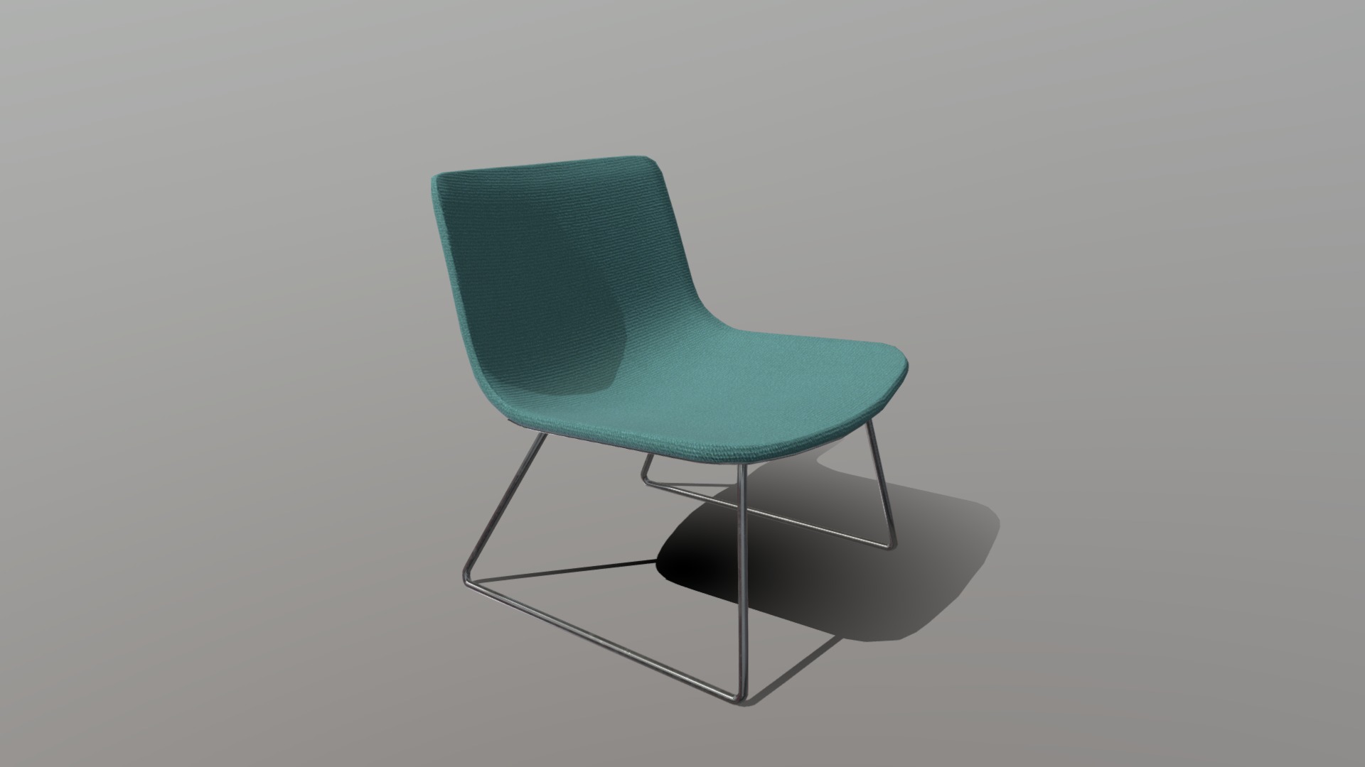 3D model PATO LOUNGE SLEDGE-MODEL 4372 Chrome v-01 - This is a 3D model of the PATO LOUNGE SLEDGE-MODEL 4372 Chrome v-01. The 3D model is about a chair on a white background.