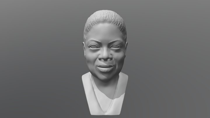 Oprah Winfrey bust for 3D printing 3D Model