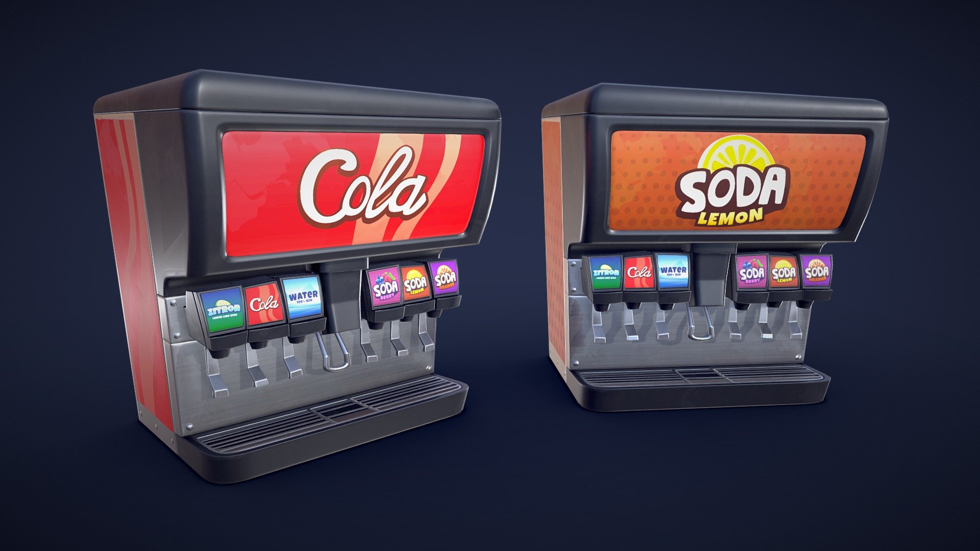 Stylized Soda Fountain - Low Poly - Buy Royalty Free 3D model by ...