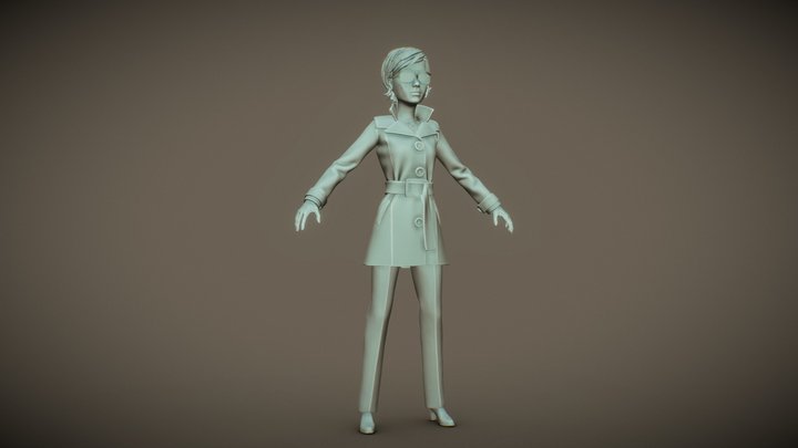 Female Agent 3D Model