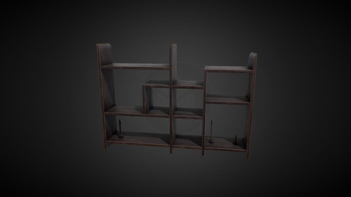Ancient bookshelves in China 3D Model