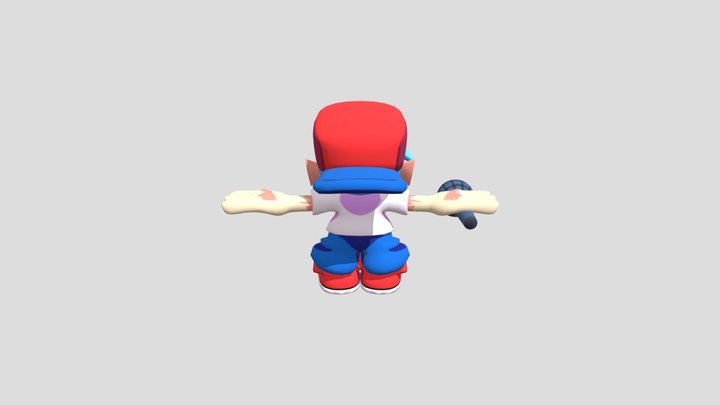 FNF Boyfriend Roblox 3D Model