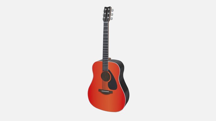 Guitar game-ready model 3D Model