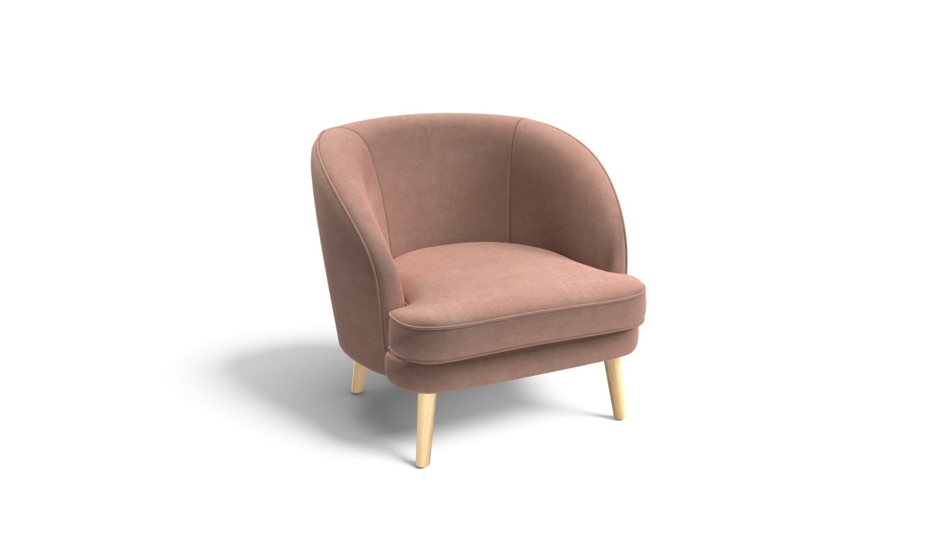 Gertie Accent Chair, Pink Velvet