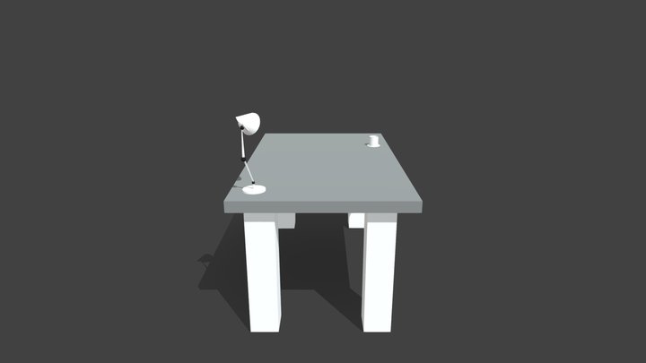 table_cup_and_lamp 3D Model