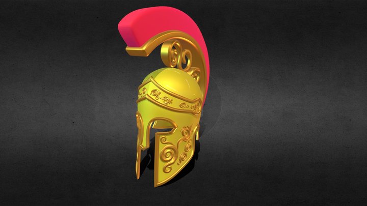 Greek Hoplite Helm 3D Model