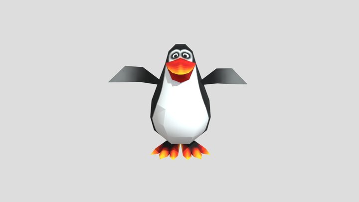 penguin from Chicken Gun 3D Model