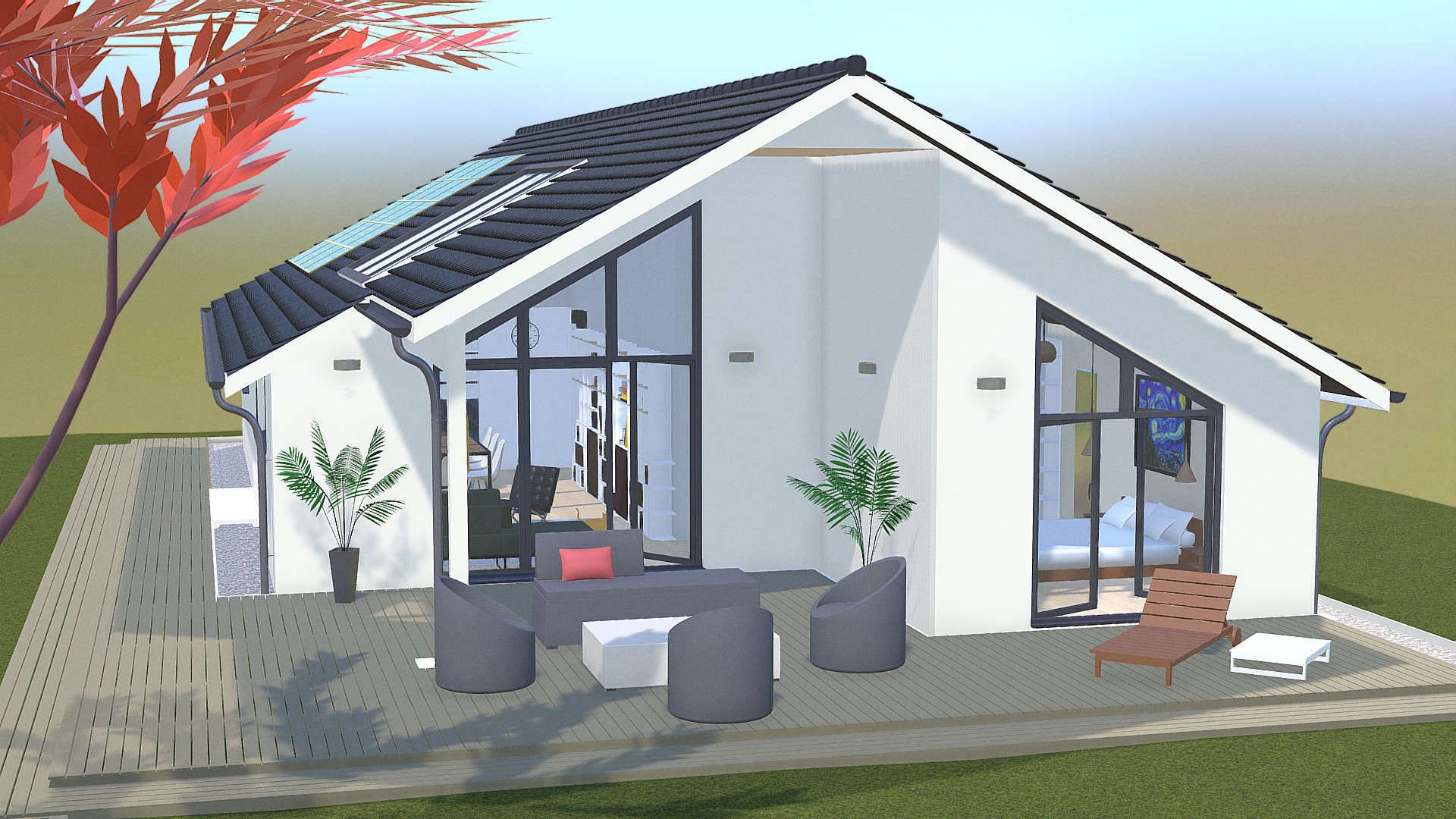 Bungalow - 3D model by Projets [8ebe895] - Sketchfab