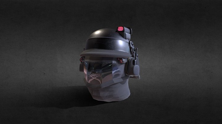 Futuristic helmet 3D Model