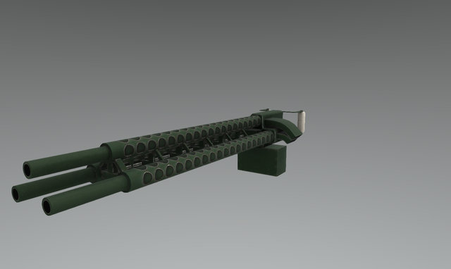 Lowpoly Gun 2 3D Model
