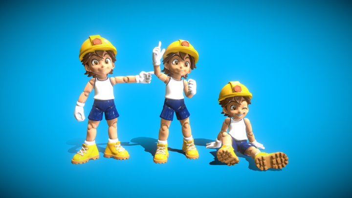 Ollie 3 Toy-Style Character Poses Vol. 02 (FBX) 3D Model