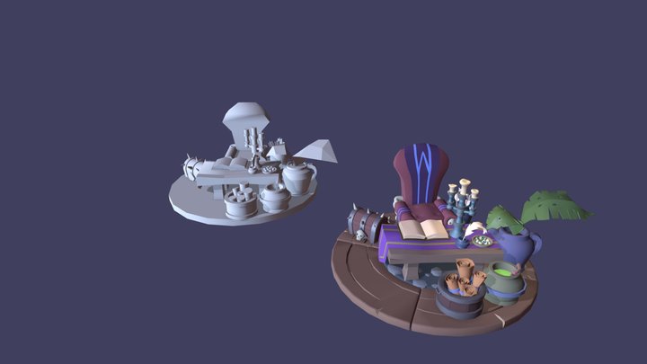 Blocking vs detalization 3D Model