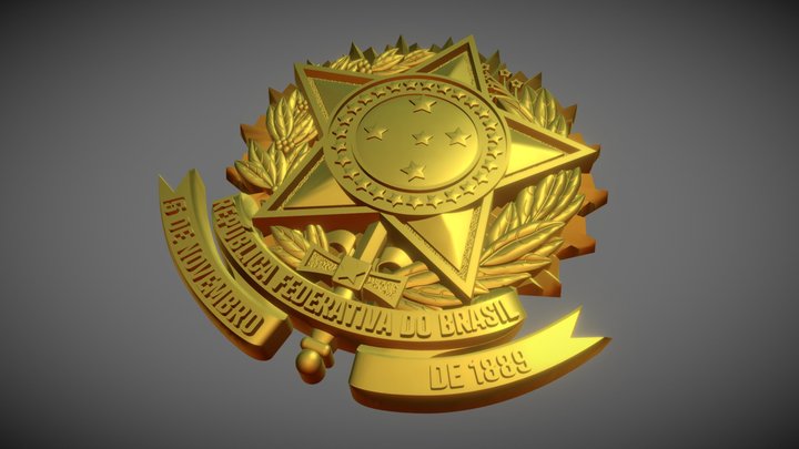Brasão República Brasil 3D Model