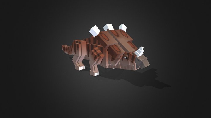 triceratops Minecraft 3D Model