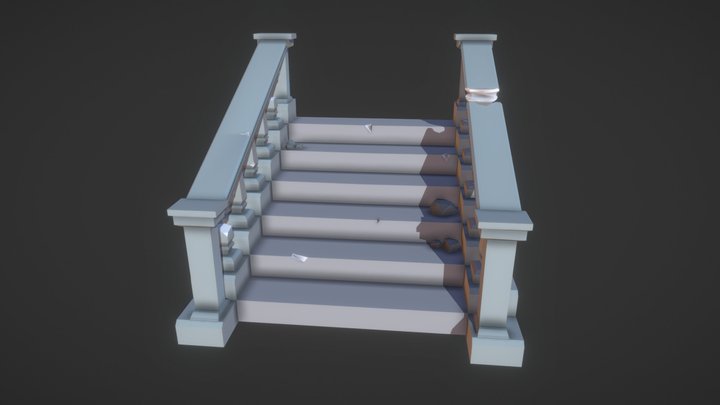 Escaleras Medievales - Medieval Stairs 3D Model