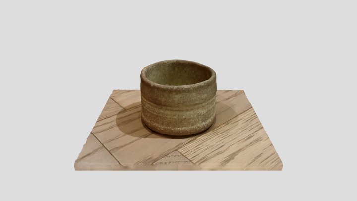 Cup on wooden floor 3D Model