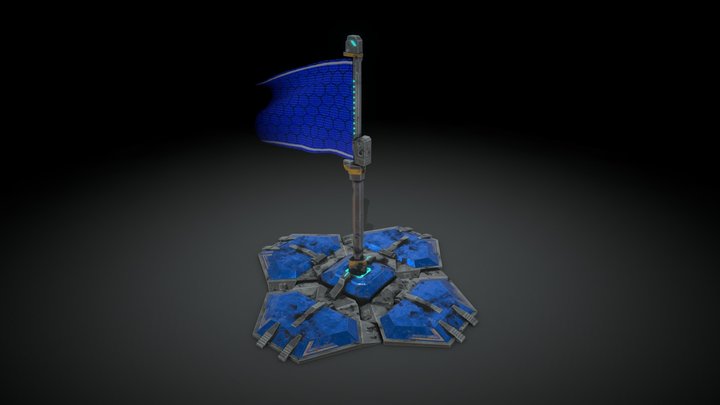 TankiX Fan Art - Flag Stand 3D Model