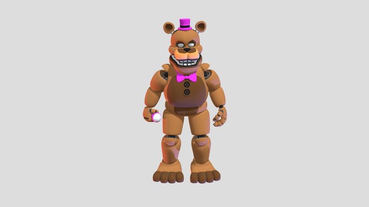 Image To Stl.com_ Fredbear_ Unnightmare 3D Model