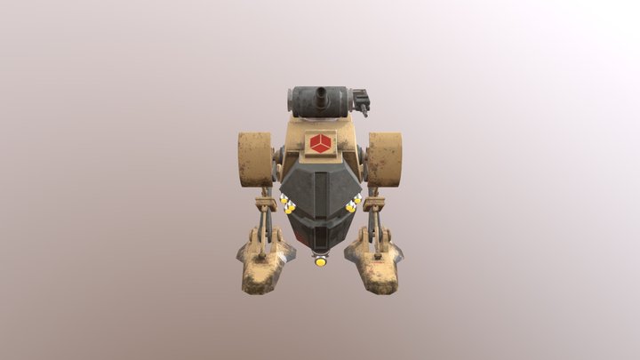 Dieselpunk Mech 3D Model