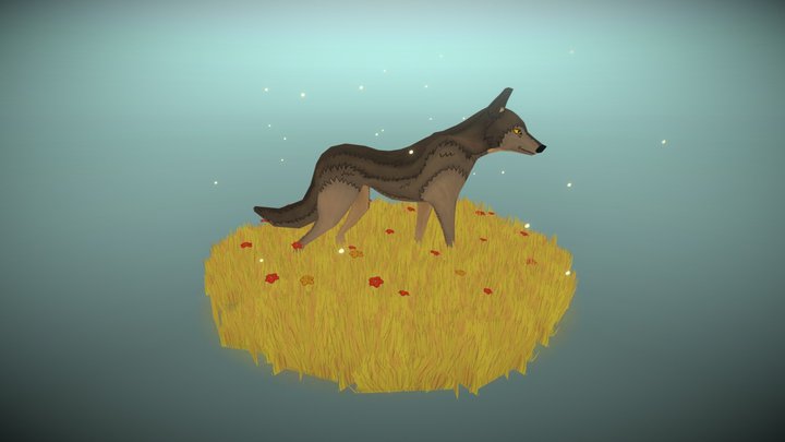The Wandering Wolf 3D Model