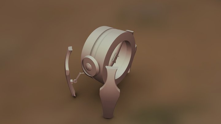 휠-외눈 원형로봇(wheel - One-eyed robot) 3D Model