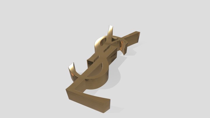 Yves Saint Laurent Logo – Modello 3D gratuito STL