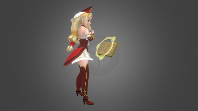 Priestess Animation 1 3D Model