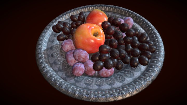 Victorian Fruit Plate 3D Model