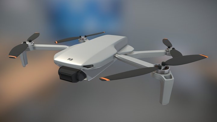 Drone Quadcopter Model 3D Model